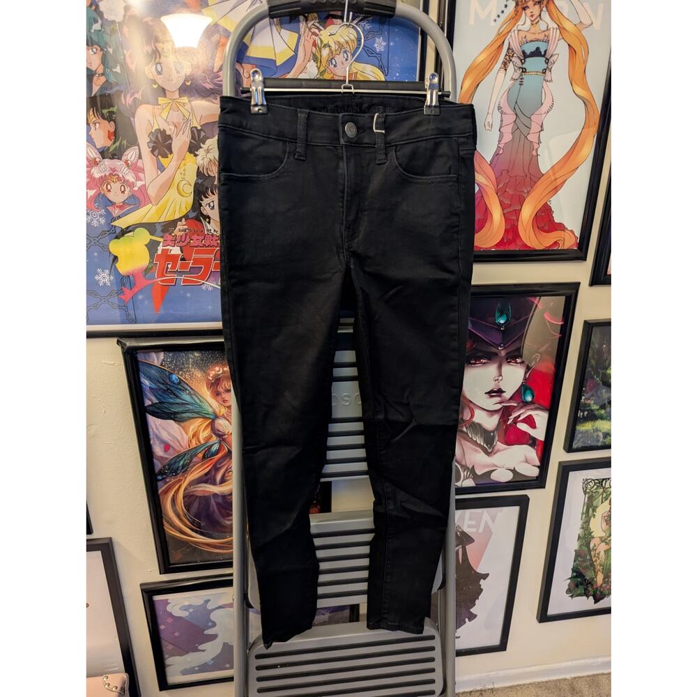 American Eagle Ne(x)t Level Stretch Black Skinny Jeans Sz 6